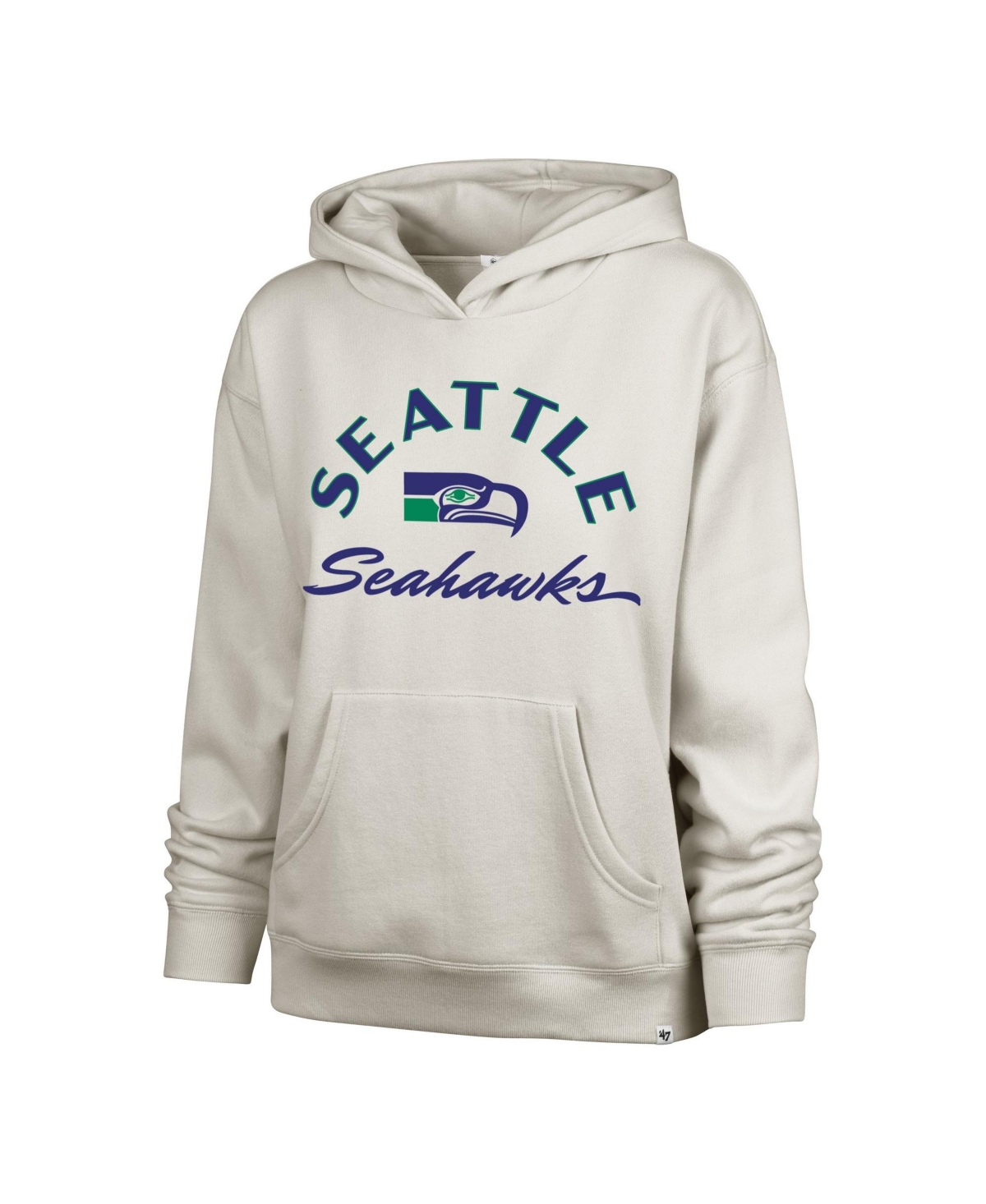 '47 Brand Women's Seattle Seahawks Whirlwind Naomi Graphic Dropped-Shoulder Hoodie