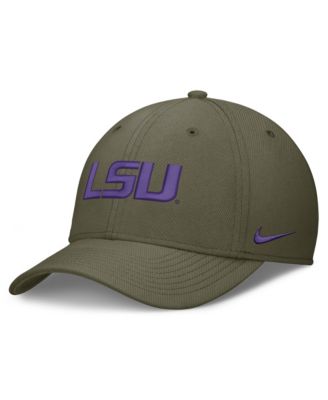 Men's Olive LSU Tigers Primetime SwooshFlex Dri-FIT Hat