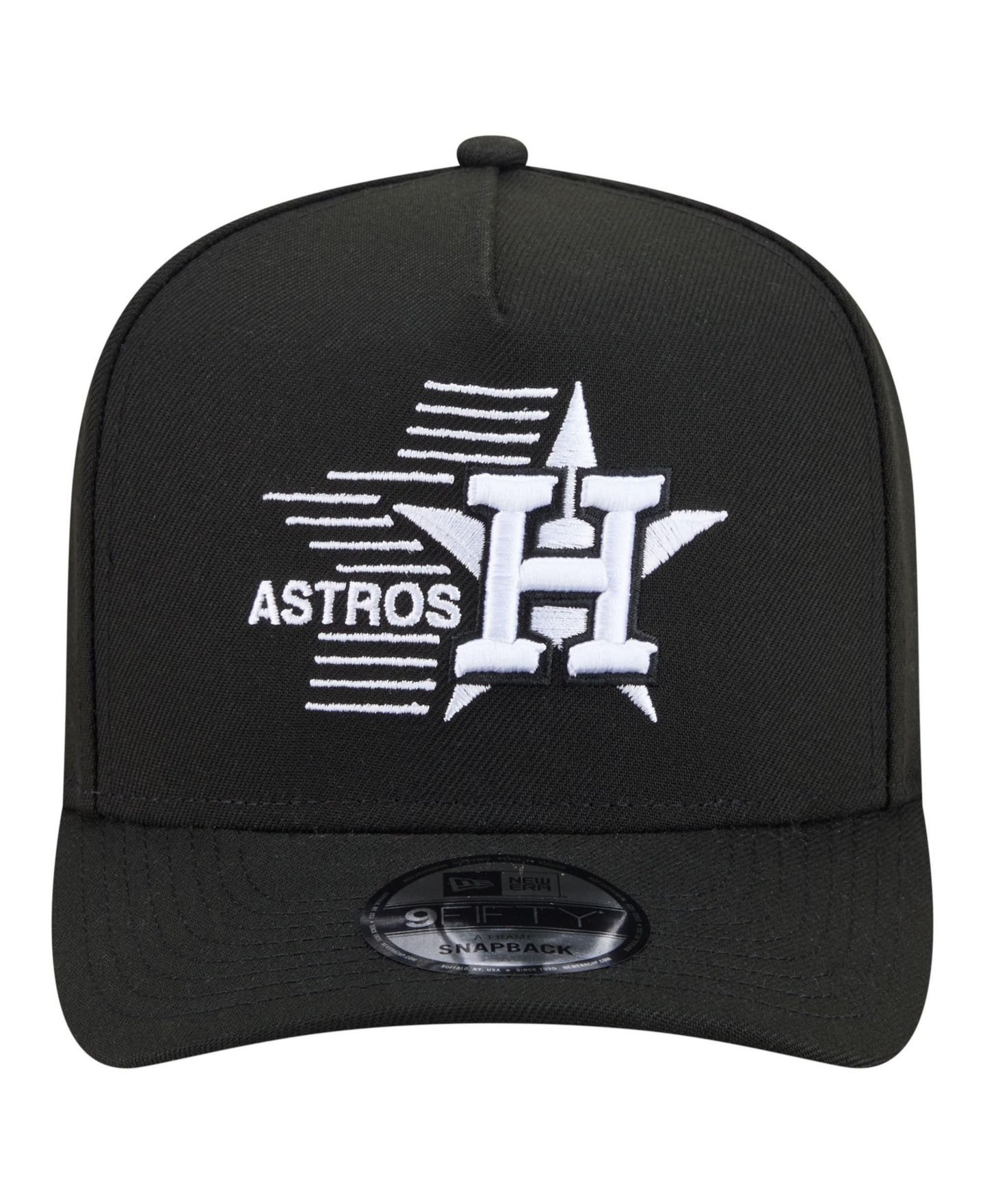 Мужская кепка New Era Black Houston Astros Motion A-Frame 9FIFTY Snapback Hat — фото 2