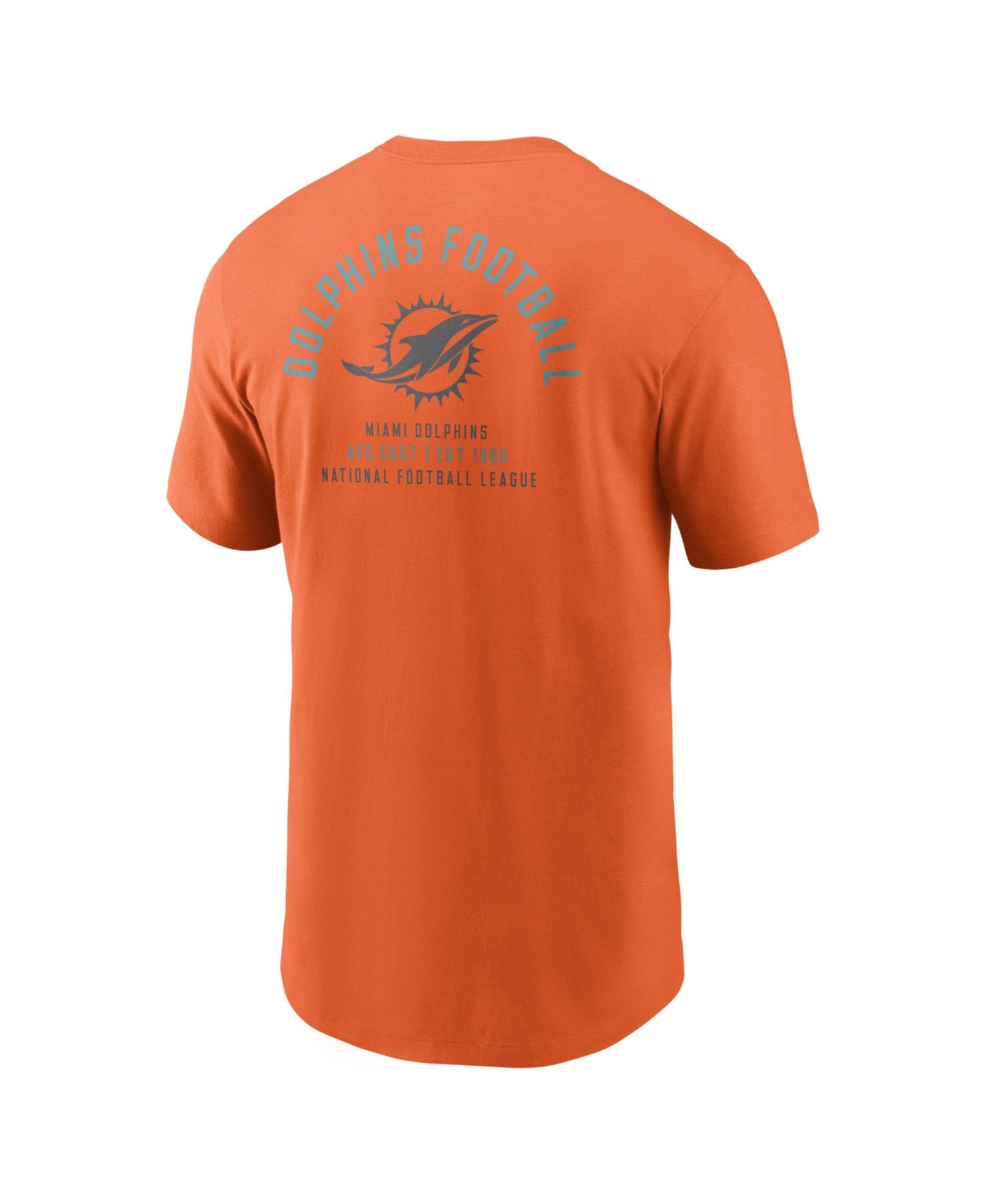 Men's Orange Miami Dolphins Split Logo T-Shirt