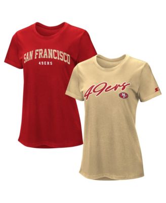 Women's Scarlet/Gold San Francisco 49ers Combo Pack T-Shirt