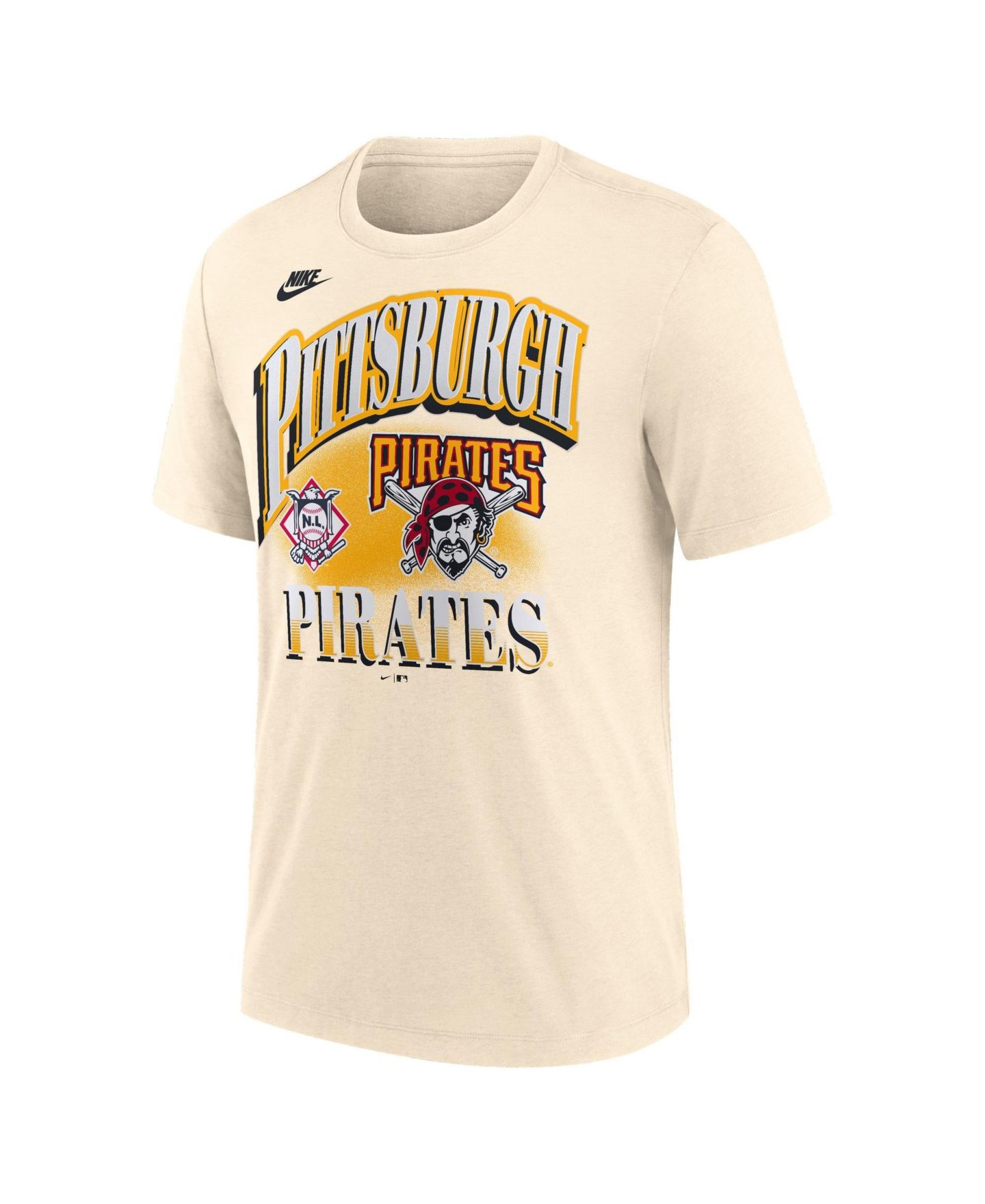 Мужская футболка Nike Natural Pittsburgh Pirates Vintage Tri-Blend — фото 2