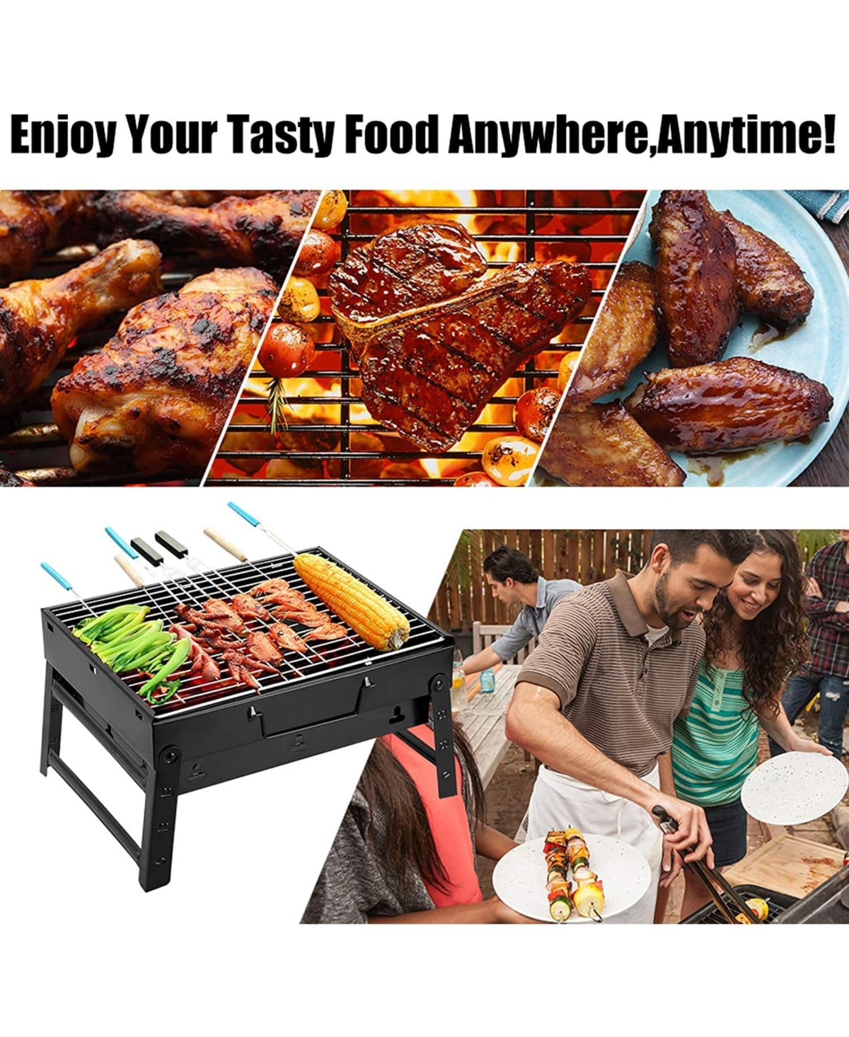 Piscifun Stainless Steel Foldable Portable Charcoal Bbq Grill For Outdoor Camping Picnic