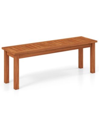 Solid Wood Weatherproof Bench 2-Person for Patio
