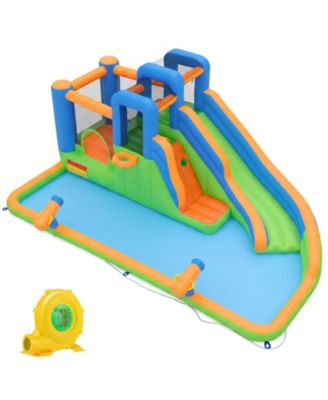 Inflatable Water Slide Bounce House with Splash Pool and 780W Blower Ages 3-12