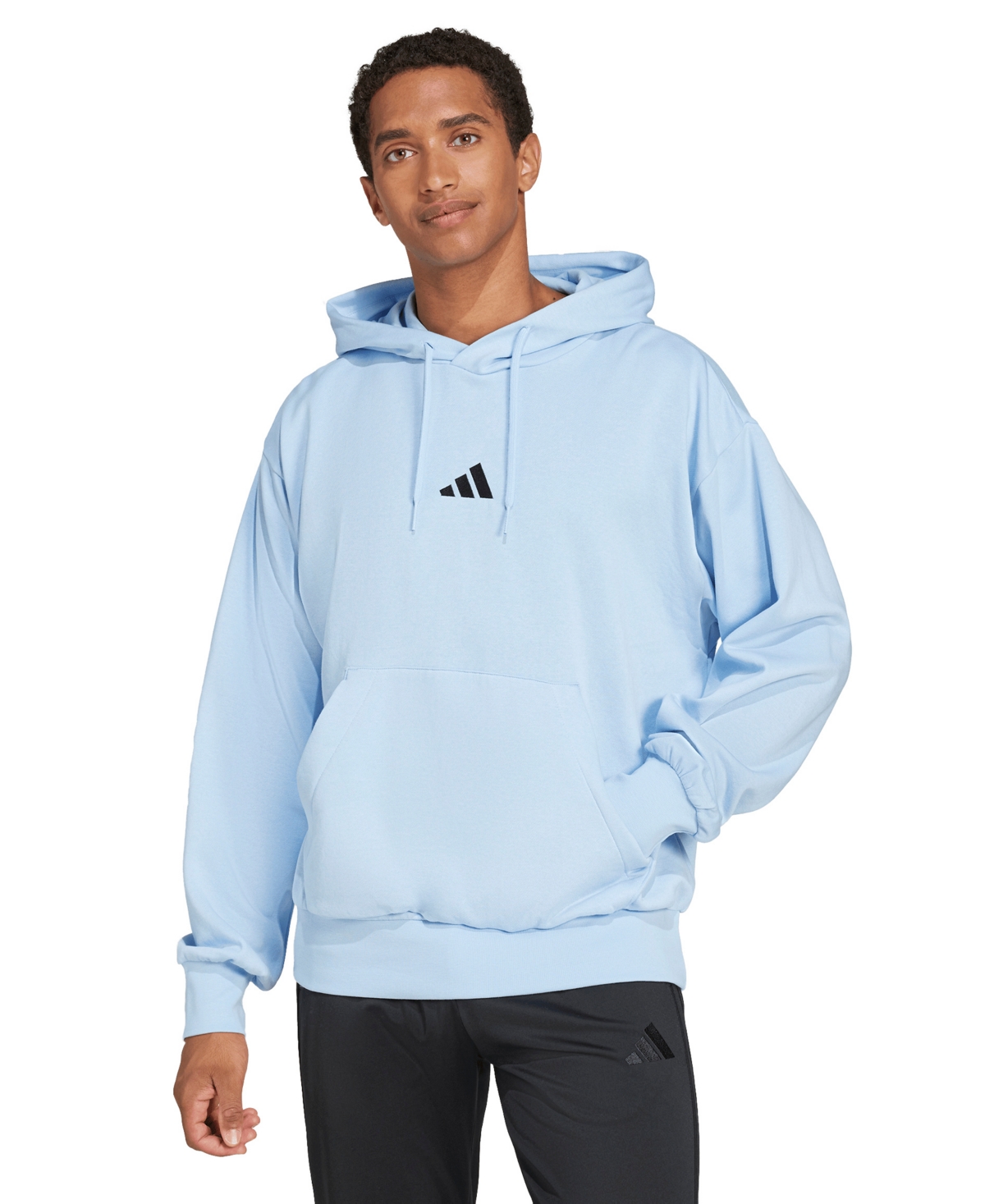 adidas Men's Essentials FeelCozy Fleece Hoodie - Glow Blue