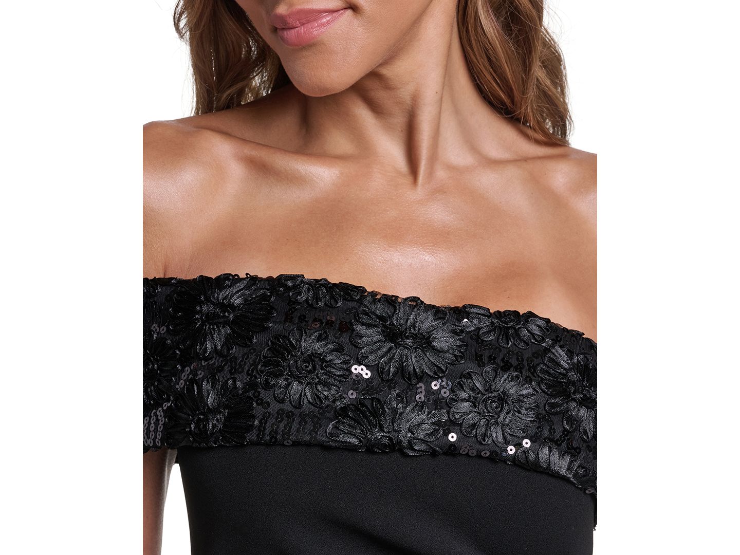 Женские платья Eliza J Petite One-Shoulder Embellished Formal Gown, цвет: Чёрный — фото 4