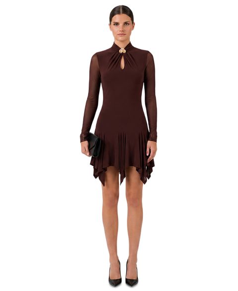 Женское платье RACHEL Rachel Roy Mesh Long-Sleeve Fit & Flare, цвет: Изюмный