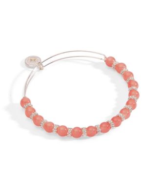 Cherry Quartz Beaded Charm Bangle