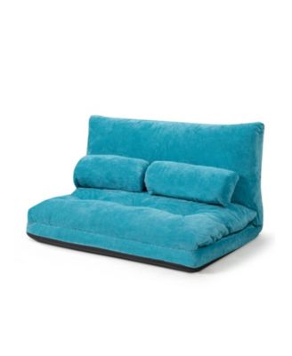 Foldable Floor Sleeper Lounge Couch 6 Position with 2 Bonus Pillows