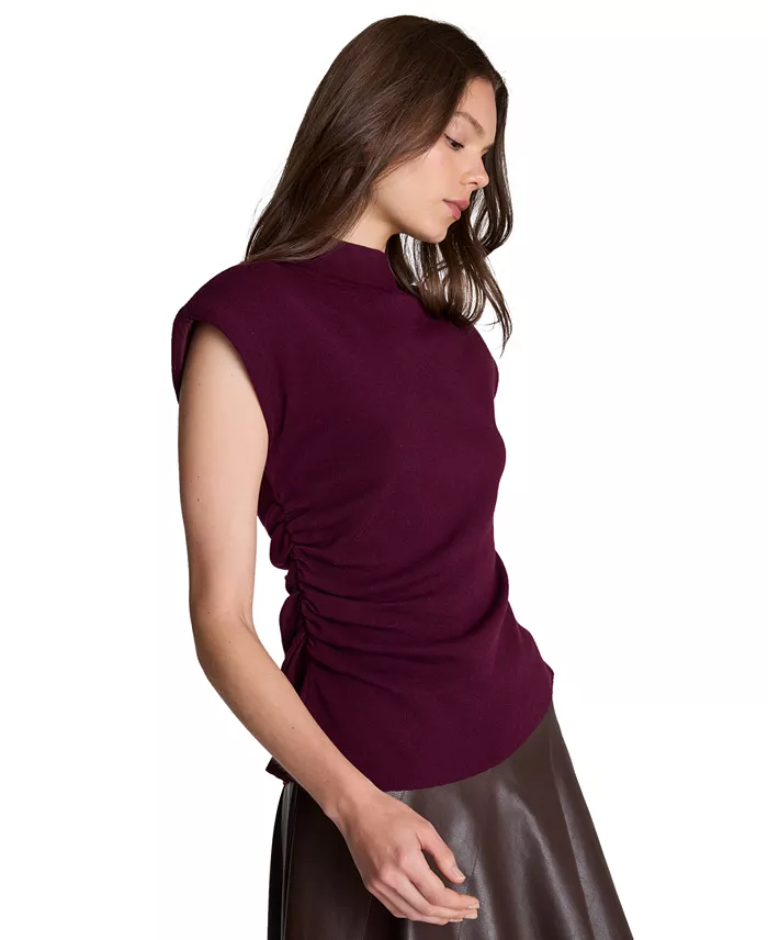 Women's Extended Shoulder Keyhole Back Mock Neck - thumbnail 10