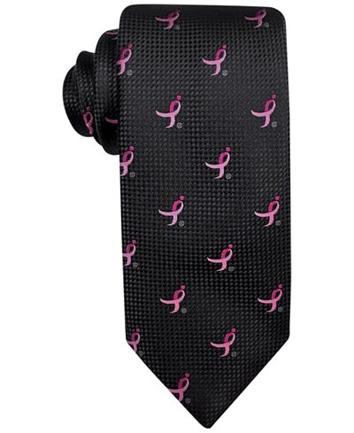 Susan G Kommen Men's Natte Logo Repeat Striped Tie