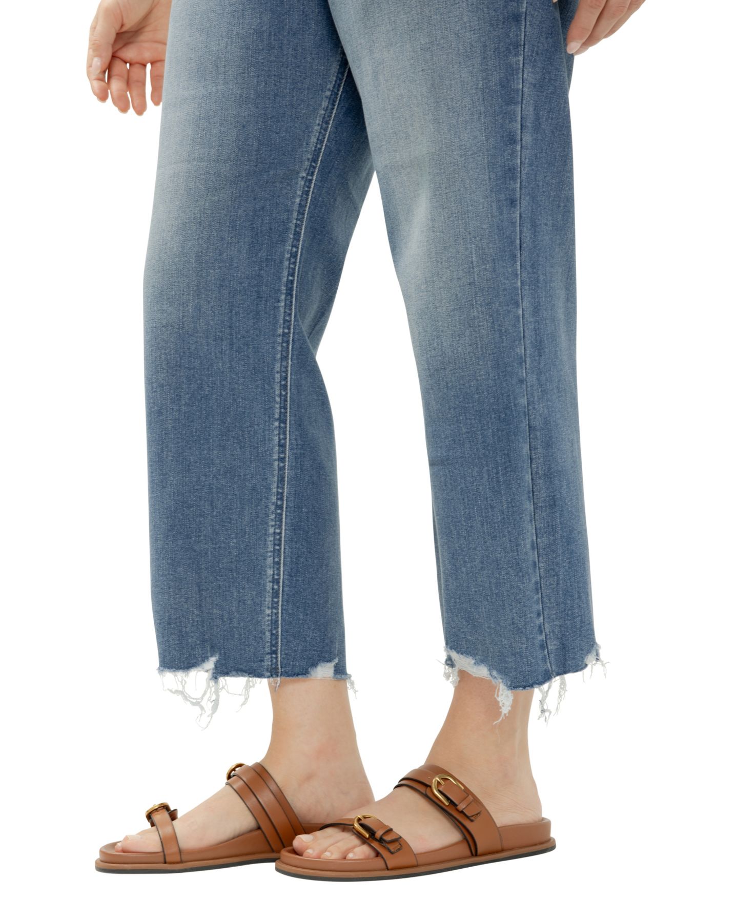 Женские джинсы Silver Jeans Co. Plus Size Chelsea Boyfriend Mid-Rise Straight-Leg, цвет: Kickin It — фото 4