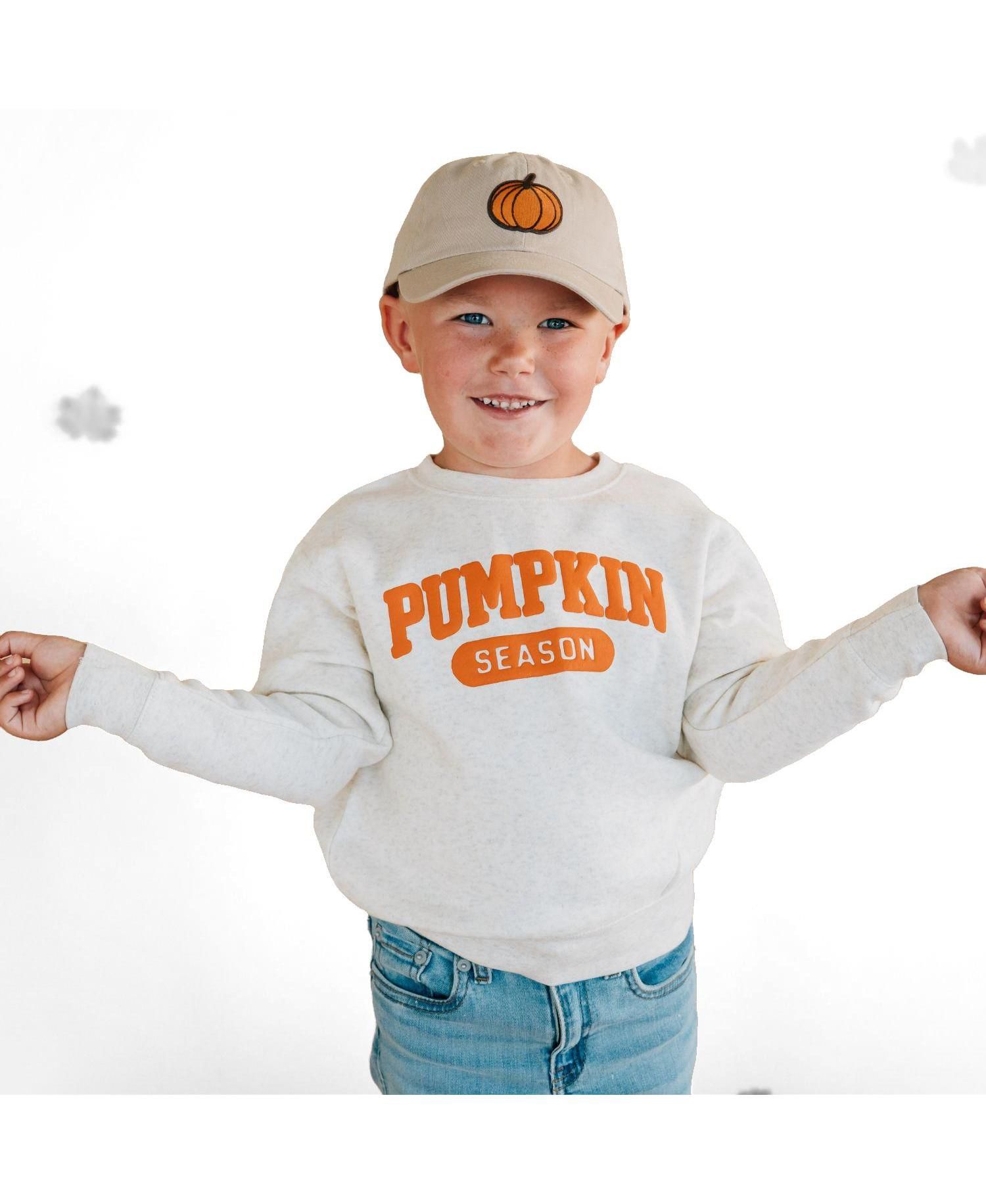 Little Boys Pumpkin Season Puff Ink Sweatshirt