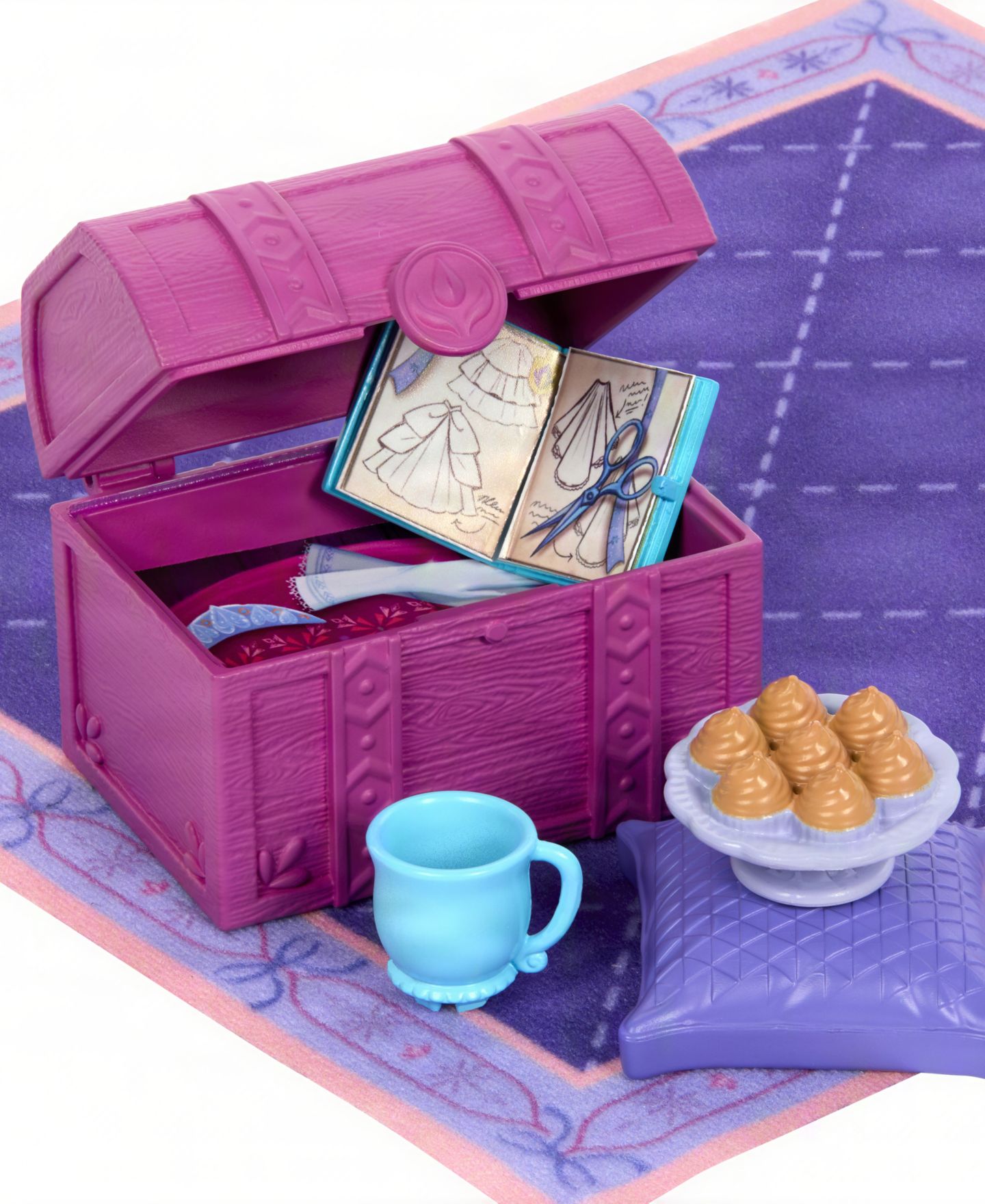 Детские куклы Disney Princess Frozen Slumber Sister Set with Anna, Elsa, and Olaf Posable Fashion Dolls with 14 Accessories, Ages 3+ — фото 5