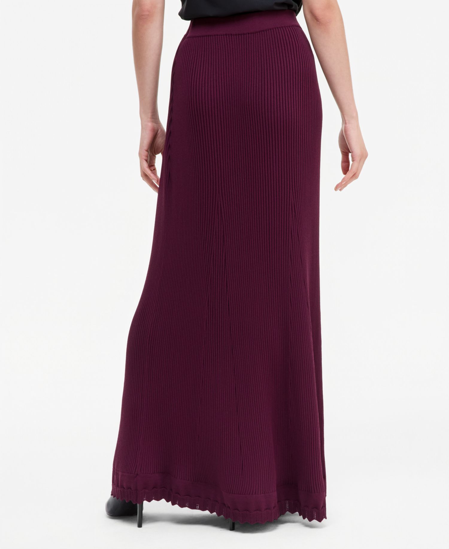 Women's High-Waisted Pleated Midi Skirt