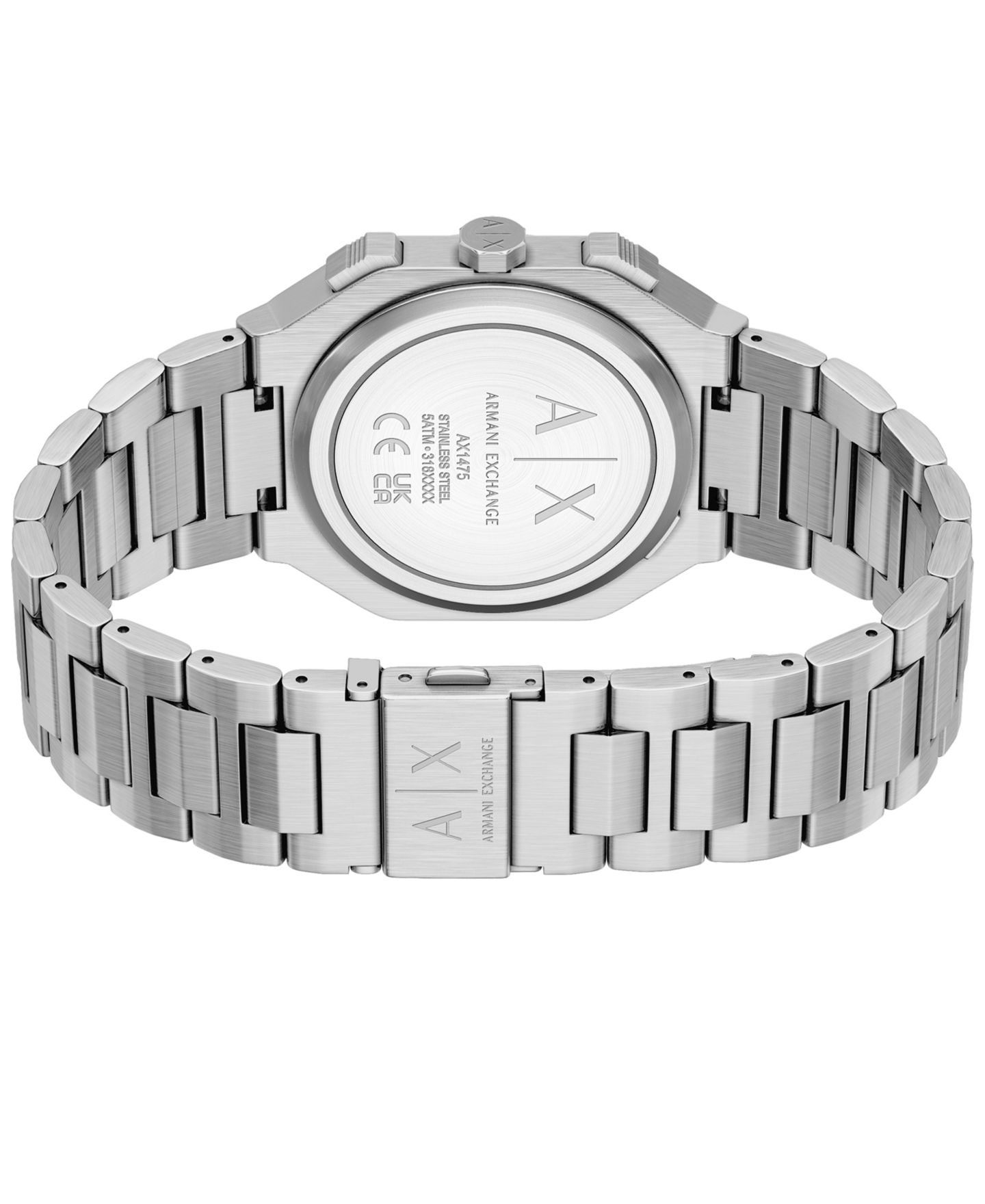 Мужские часы A|X Armani Exchange Quartz Dual Time Silver Stainless Steel 40mm — фото 2