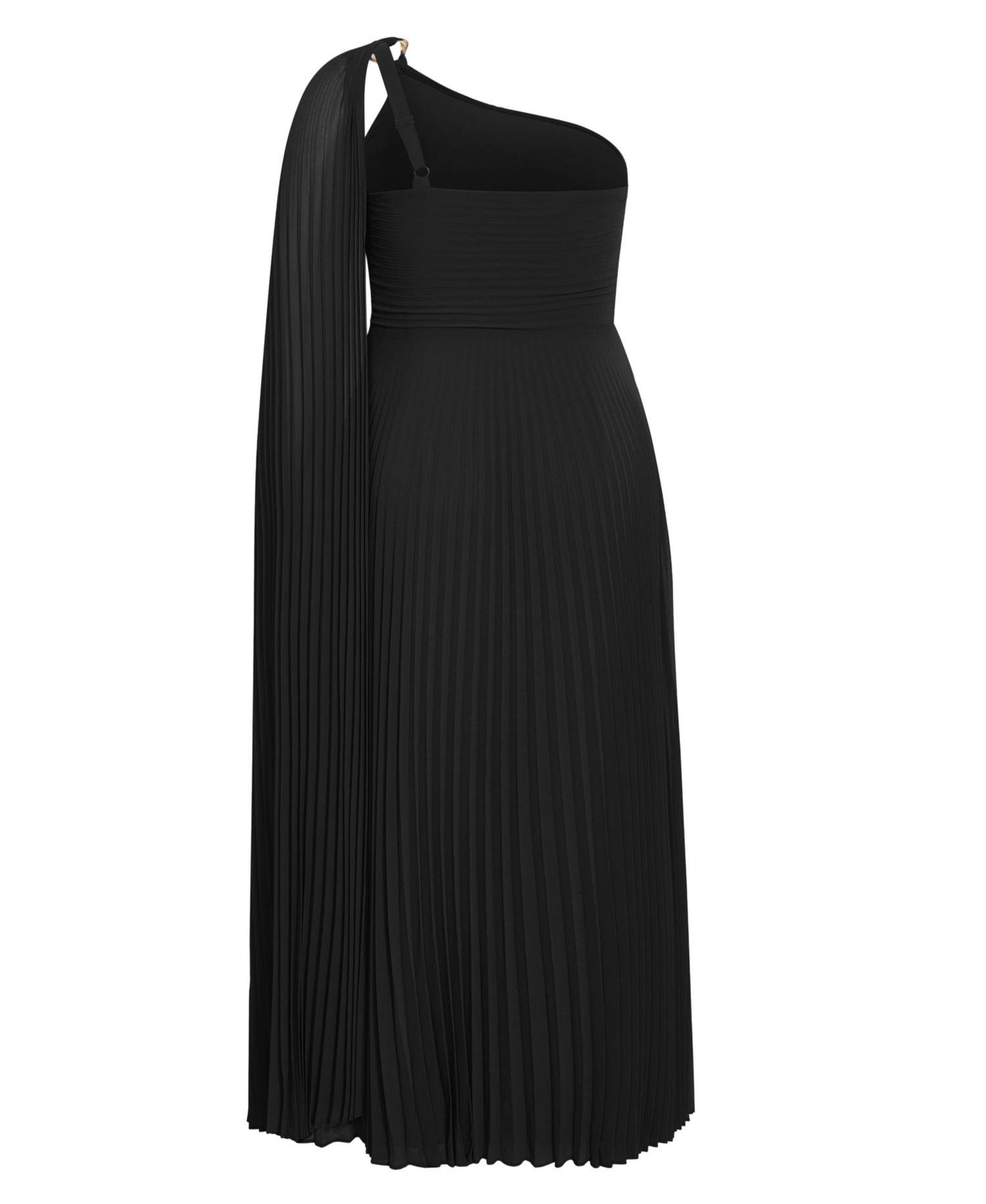 Plus Size Eloura One Shoulder Pleat Maxi Dress