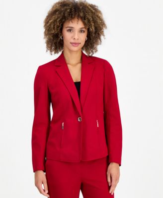 Women's One-Button Notch Collar Blazer