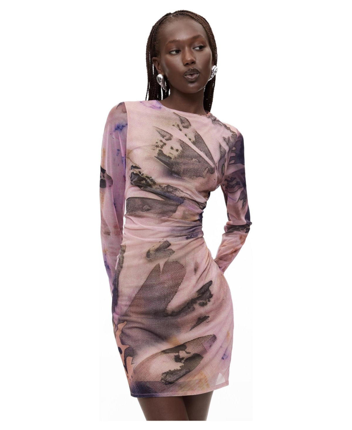 Desigual Women's Long-Sleeve Fitted Printed Dress