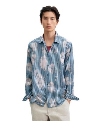 Men's Tie-dye striped shirt