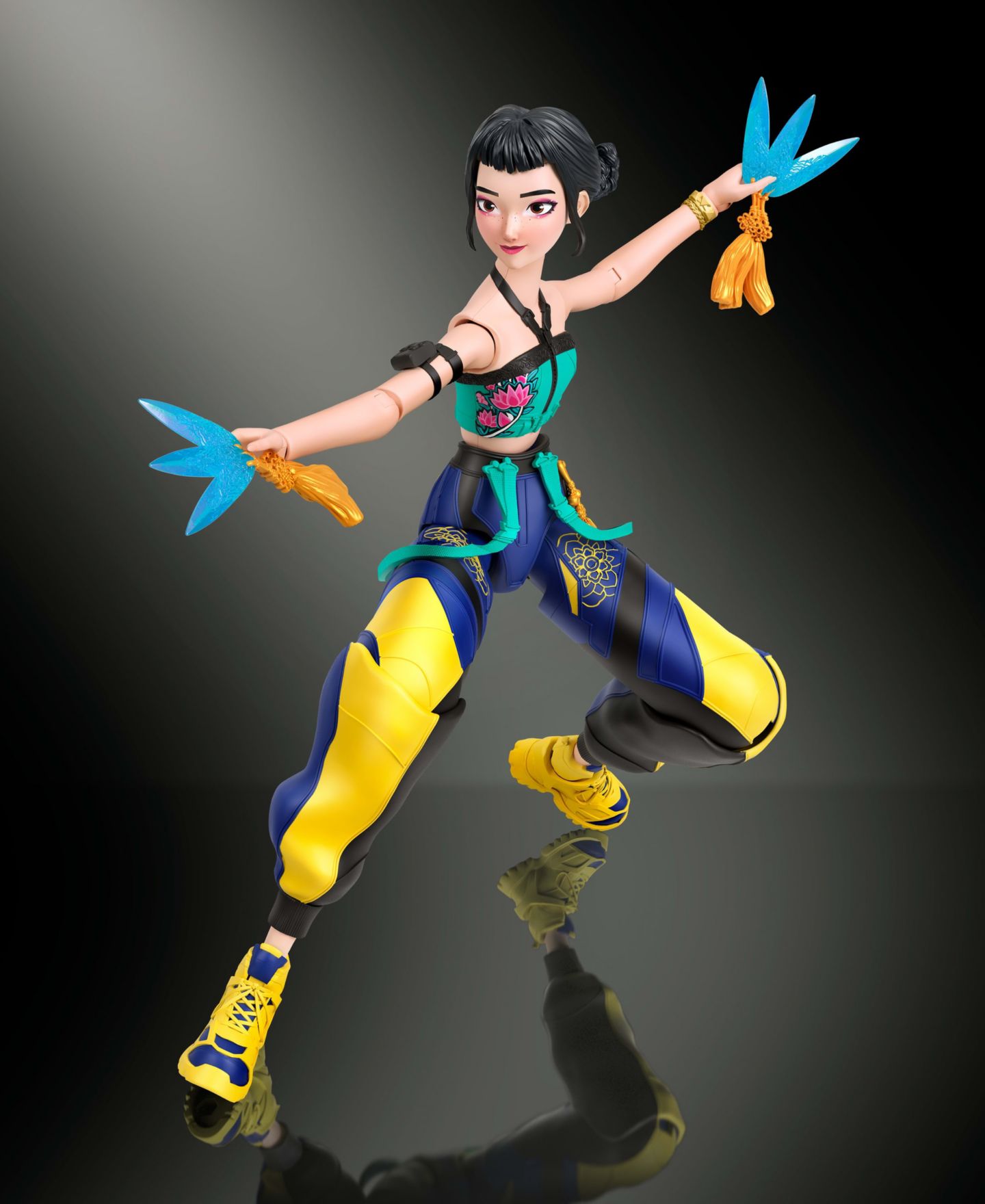 Детская фигурка KPop Demon Hunters Zoey 5.6-inch Action Figure with Swappable Faces & Accessories, Ages 4+ — фото 4