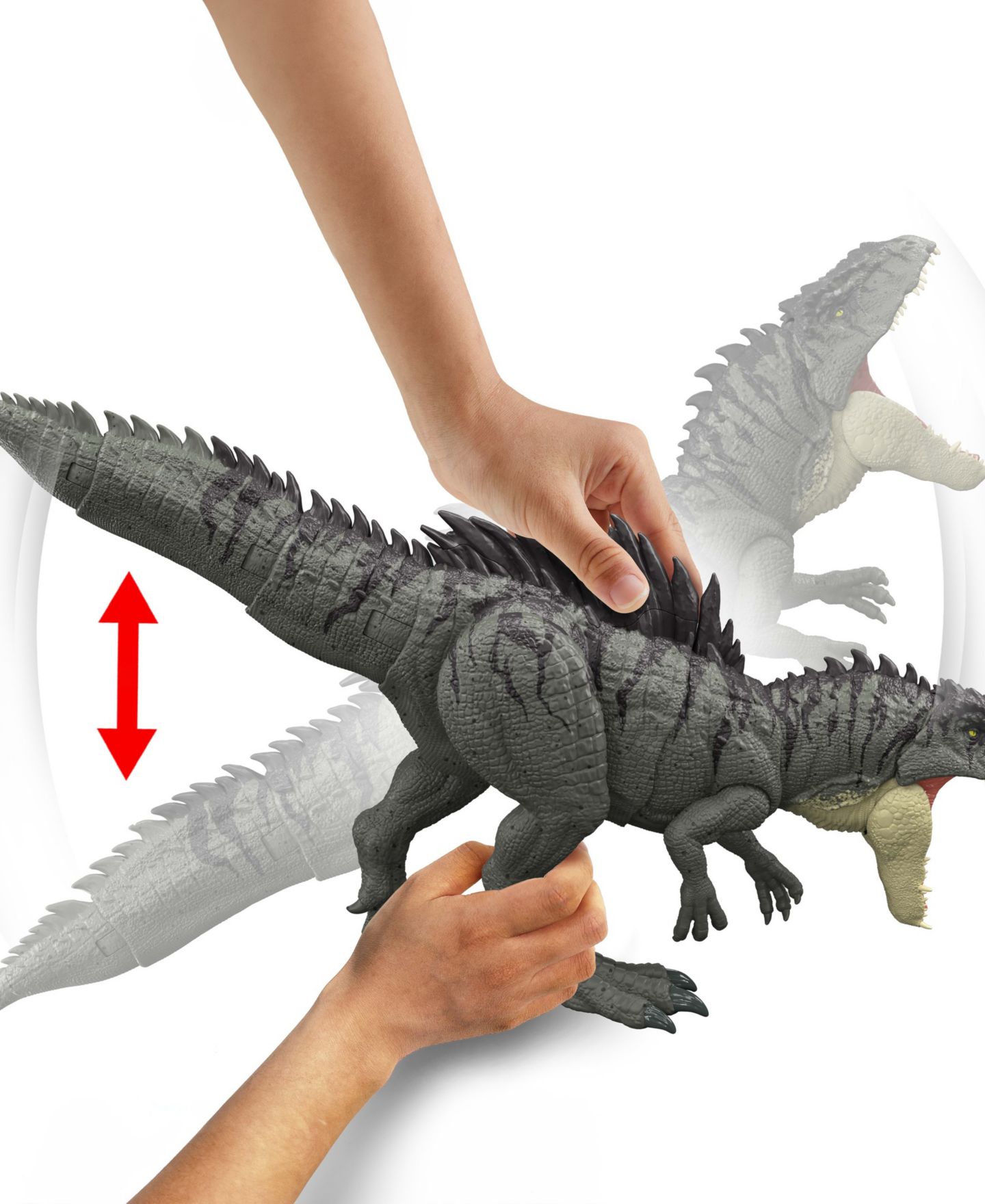 Детская фигурка Jurassic World Giganotosaurus 28" Colossal Chomp Multi-Directional Attack Action Figure, Ages 4+ — фото 3