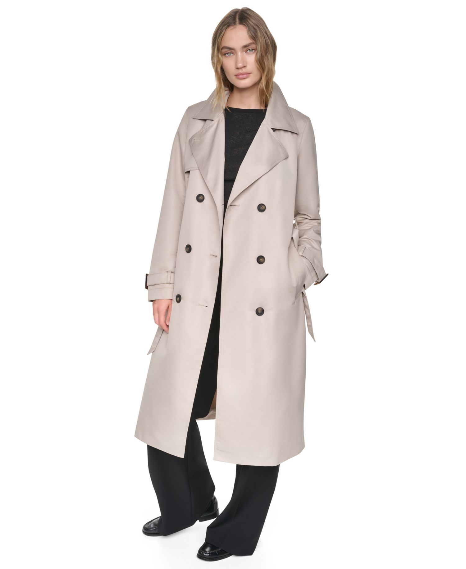 Women's Quilted Hooded Trench Coat