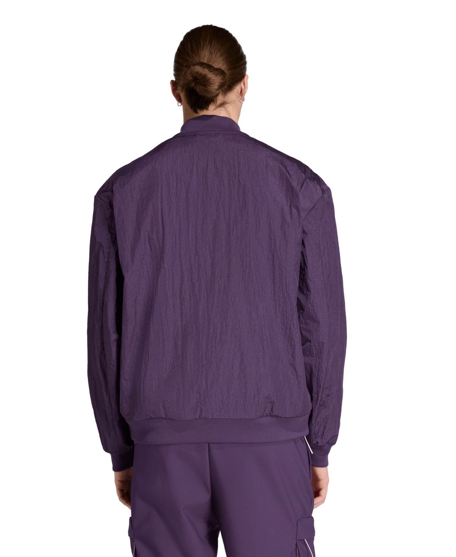 Men's Dark Purple Mercedes-AMG Petronas F1 Team Premium Woven Full-Zip Bomber Jacket