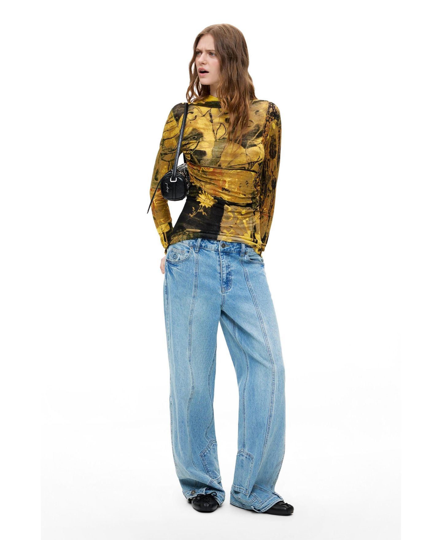 Женский свитер Desigual Printed Mock-Neck Long-Sleeve — фото 2