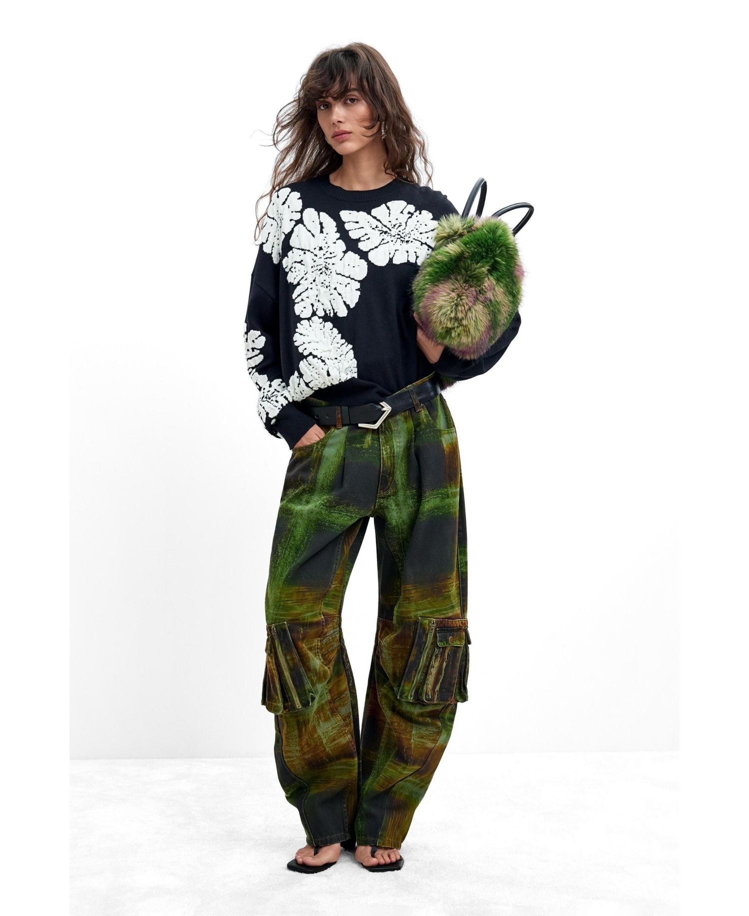 Women's M. C. Lacroix Jacquard Floral Sweater