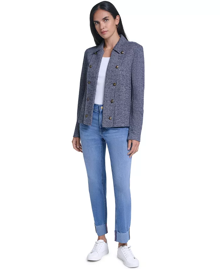 Women's Marled Band Double-Breasted Jacket - thumbnail 2