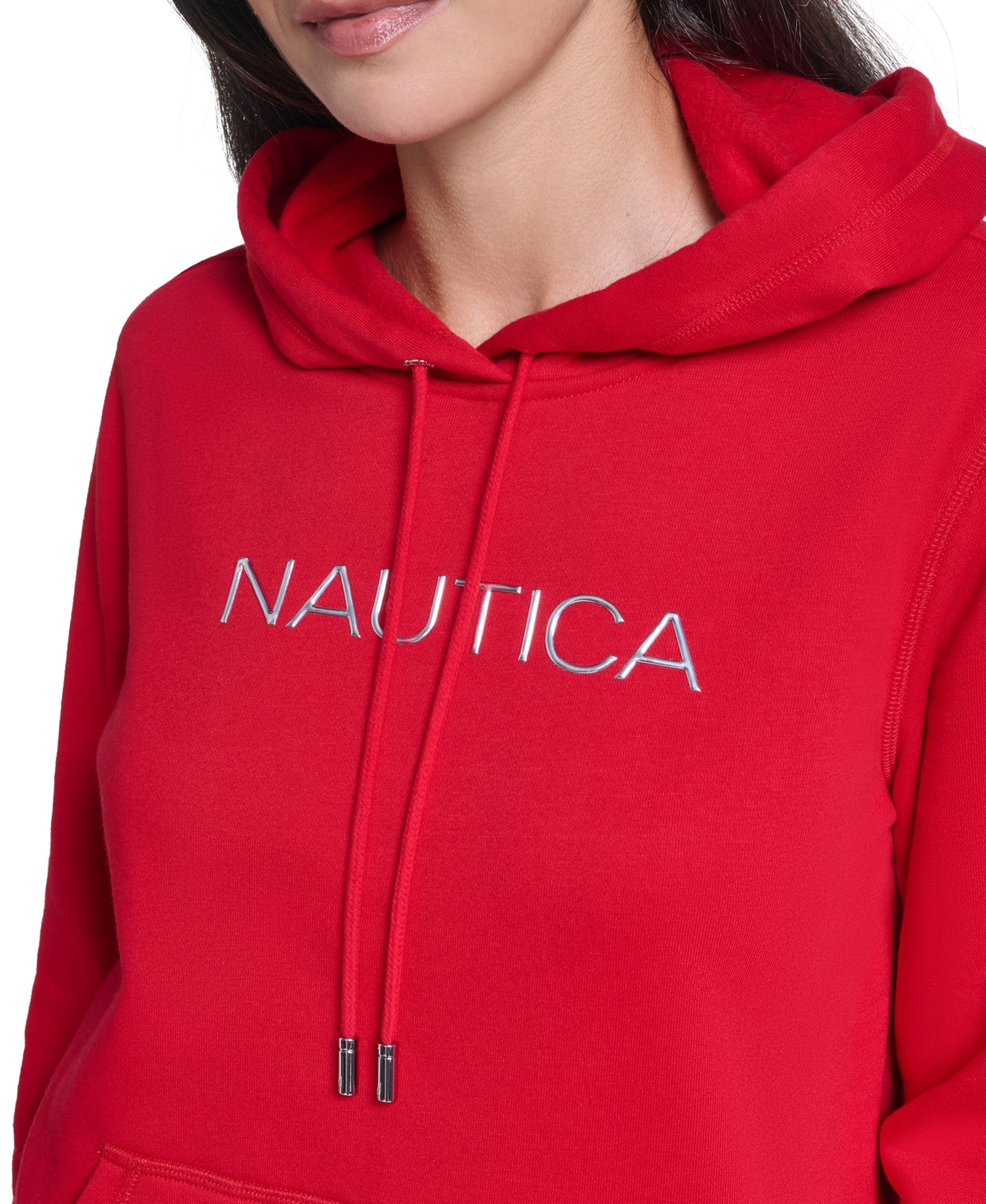 Nautica Women's Logo Graphic Fleece Hoodie