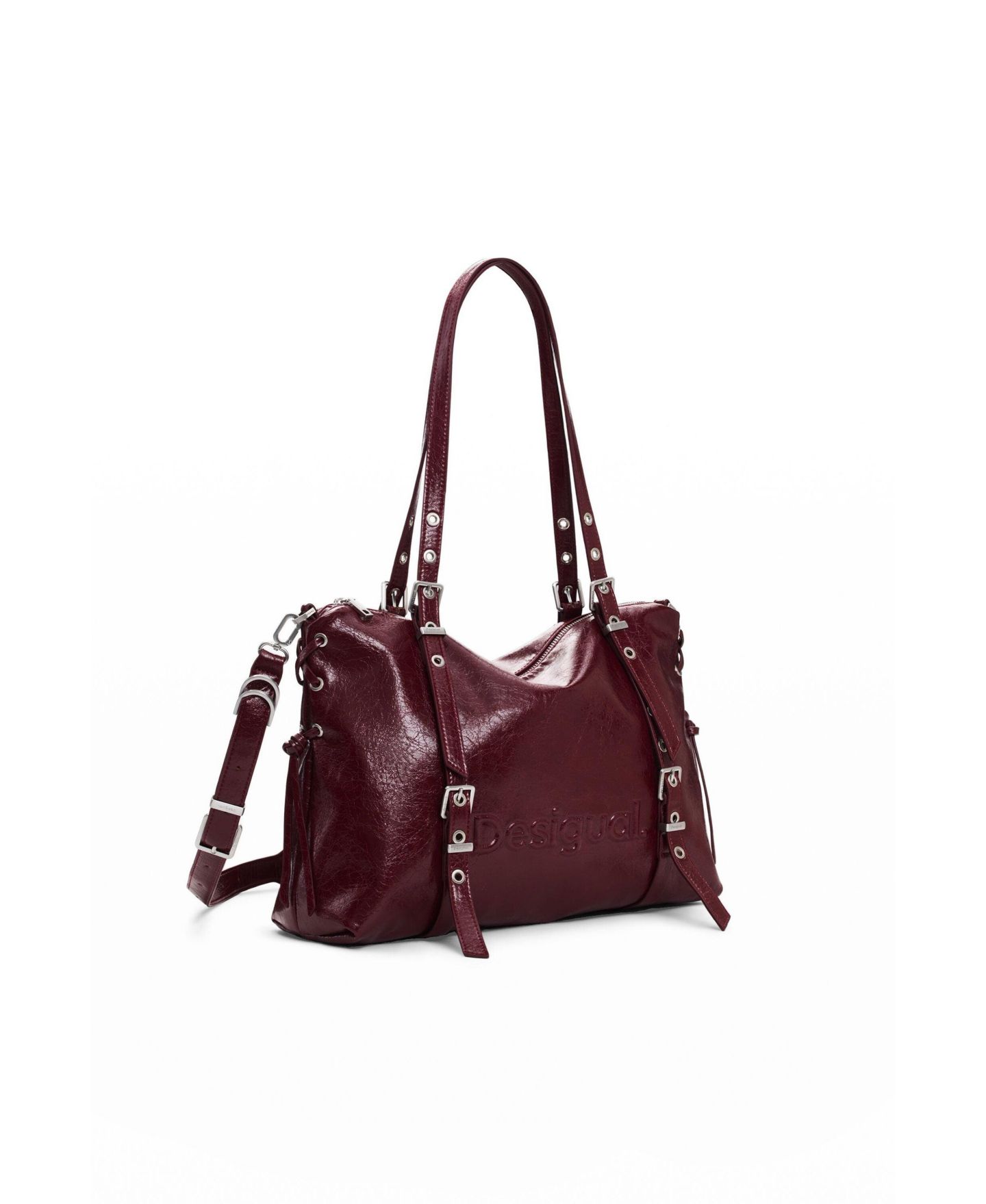 Женская сумка Desigual Large shopper, цвет: Бордовый — фото 5