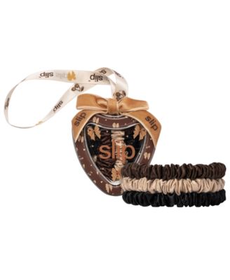 3-Piece Pure Silk Skinny Scrunchie Trio Set