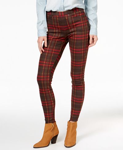 Hue Holiday Plaid Original Denim Leggings