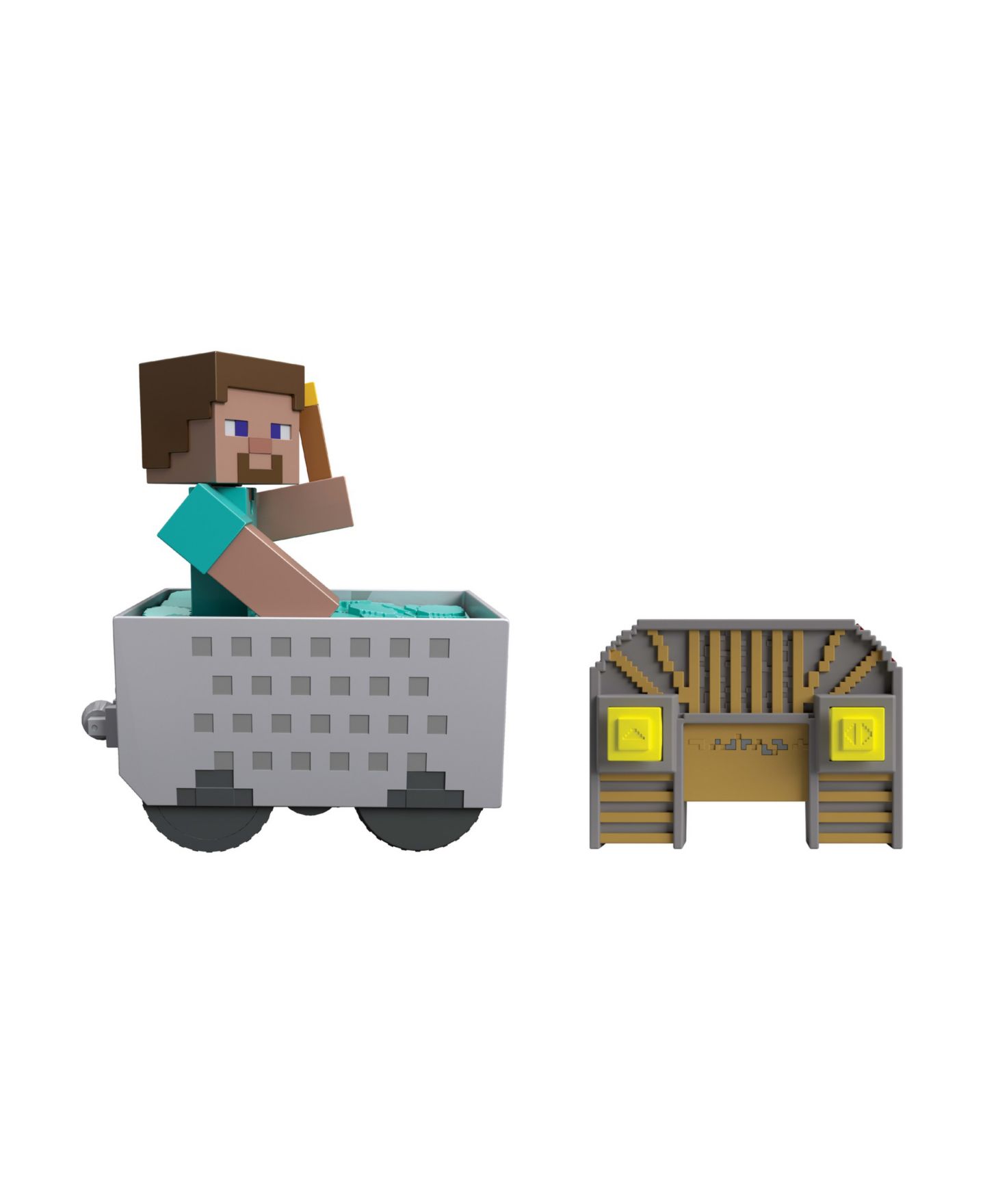 Детская игрушка Minecraft Minecart RC Turbo Boost & Wheelie Stunt Vehicle, Ages 6+ — фото 4