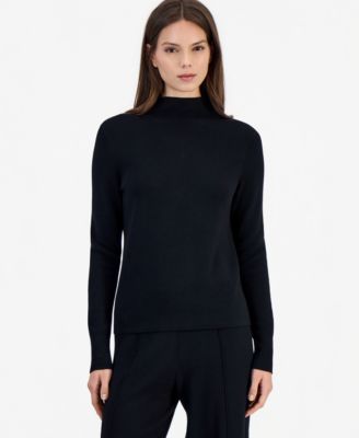 Women's Mock Neck Long-Sleeve Knit Top