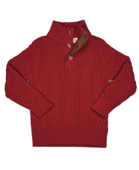 Свитер Hope & Henry Organic Mock Neck Cable для мальчиков, цвет: Красный