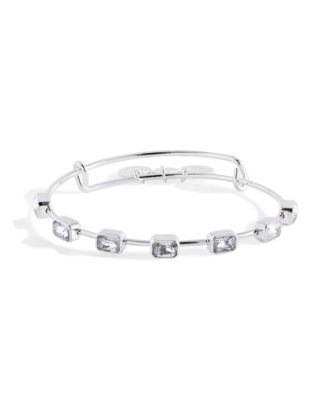 April Birthstone Emerald Cut Bangle
