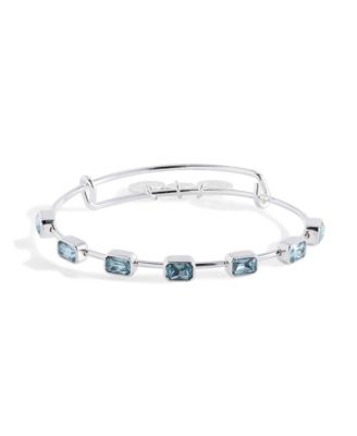 March Birthstone Emerald Cut Bangle