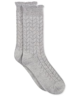 Charter Club - Women's Cashmere-Blend Sweater Texture Socks, Only at Macy's
