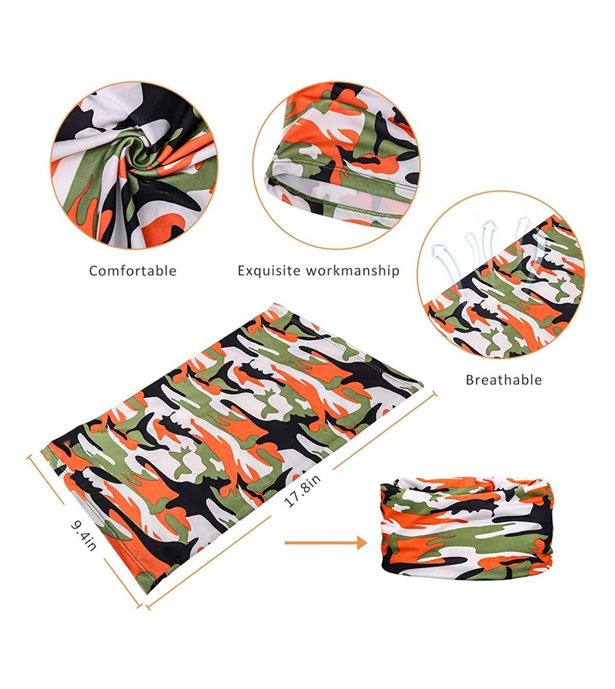 Piscifun 6 Pack Uv Protection Face Mask Neck Gaiter Breathable Outdoor Sports Bandana Scarf