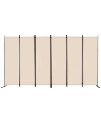 Freestanding Folding Room Partition, 6 Panel Privacy Divider for Living Room Bedroom Office