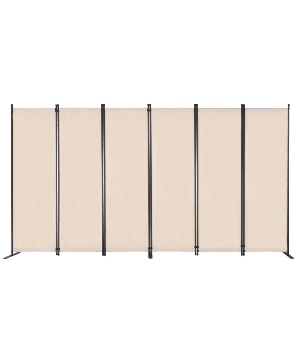 Slickblue Freestanding Folding Room Partition, 6 Panel Privacy Divider for Living Room Bedroom Office