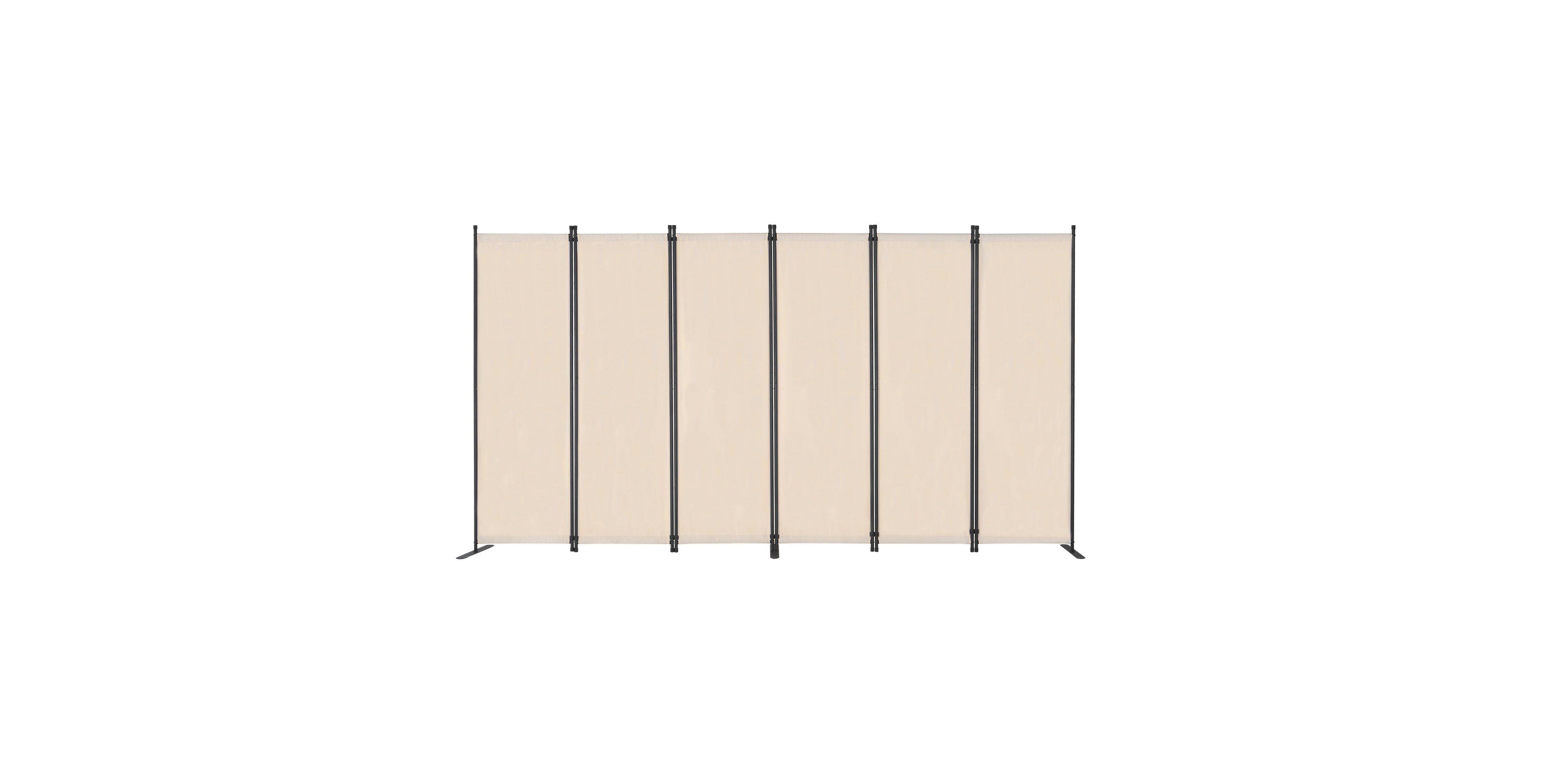 Slickblue Freestanding Folding Room Partition, 6 Panel Privacy Divider for Living Room Bedroom Office