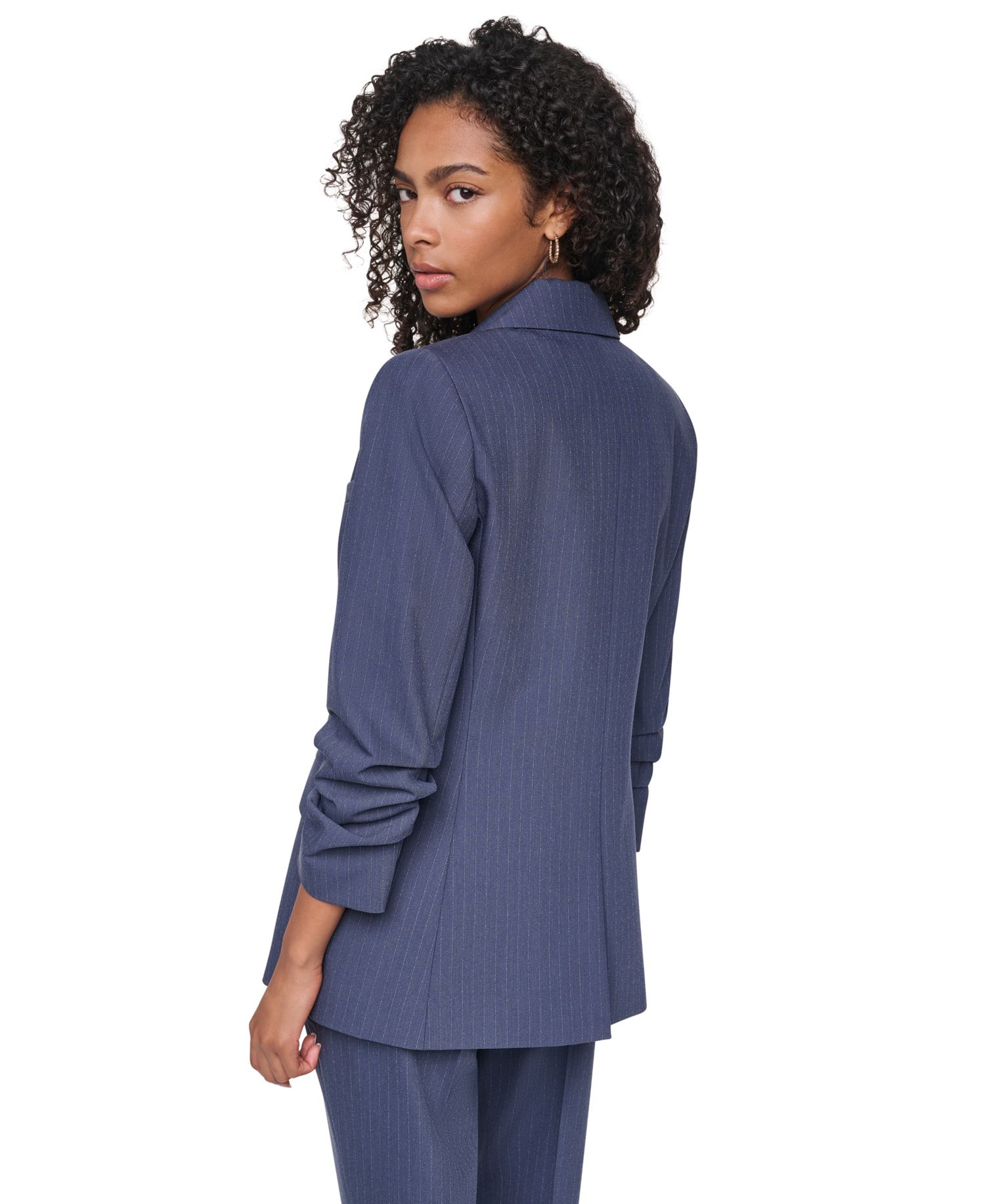 Women's Pinstripe 3/4-Sleeve Blazer