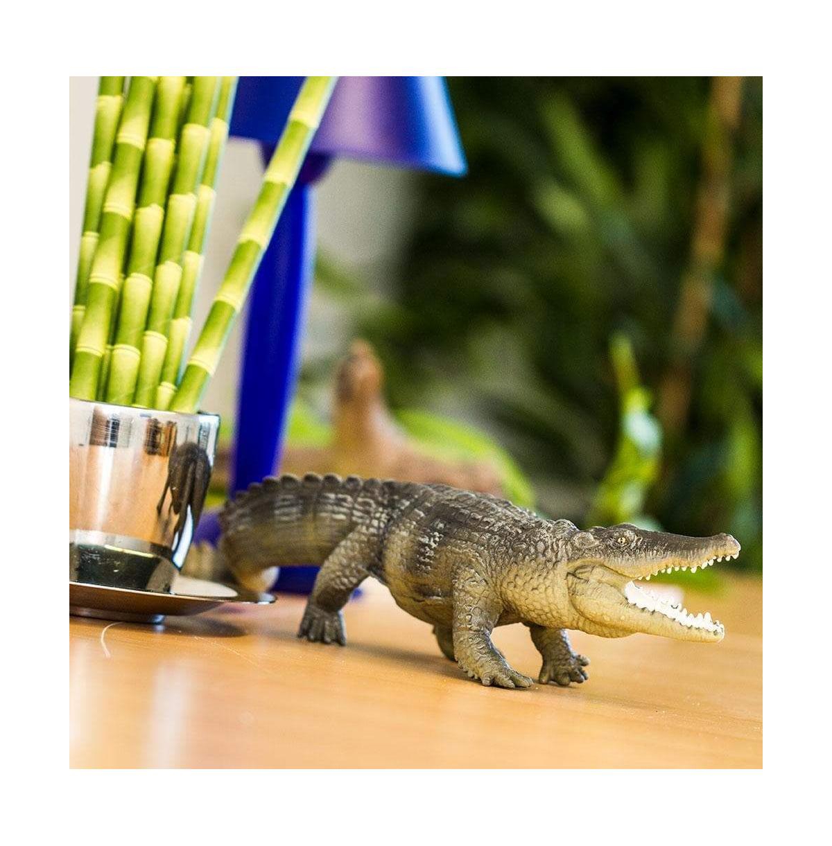 Safari Ltd. Incredible Creatures Saltwater Crocodile 12"L x 2.5"W Hand-Painted Figurine, Ages 18 Months+