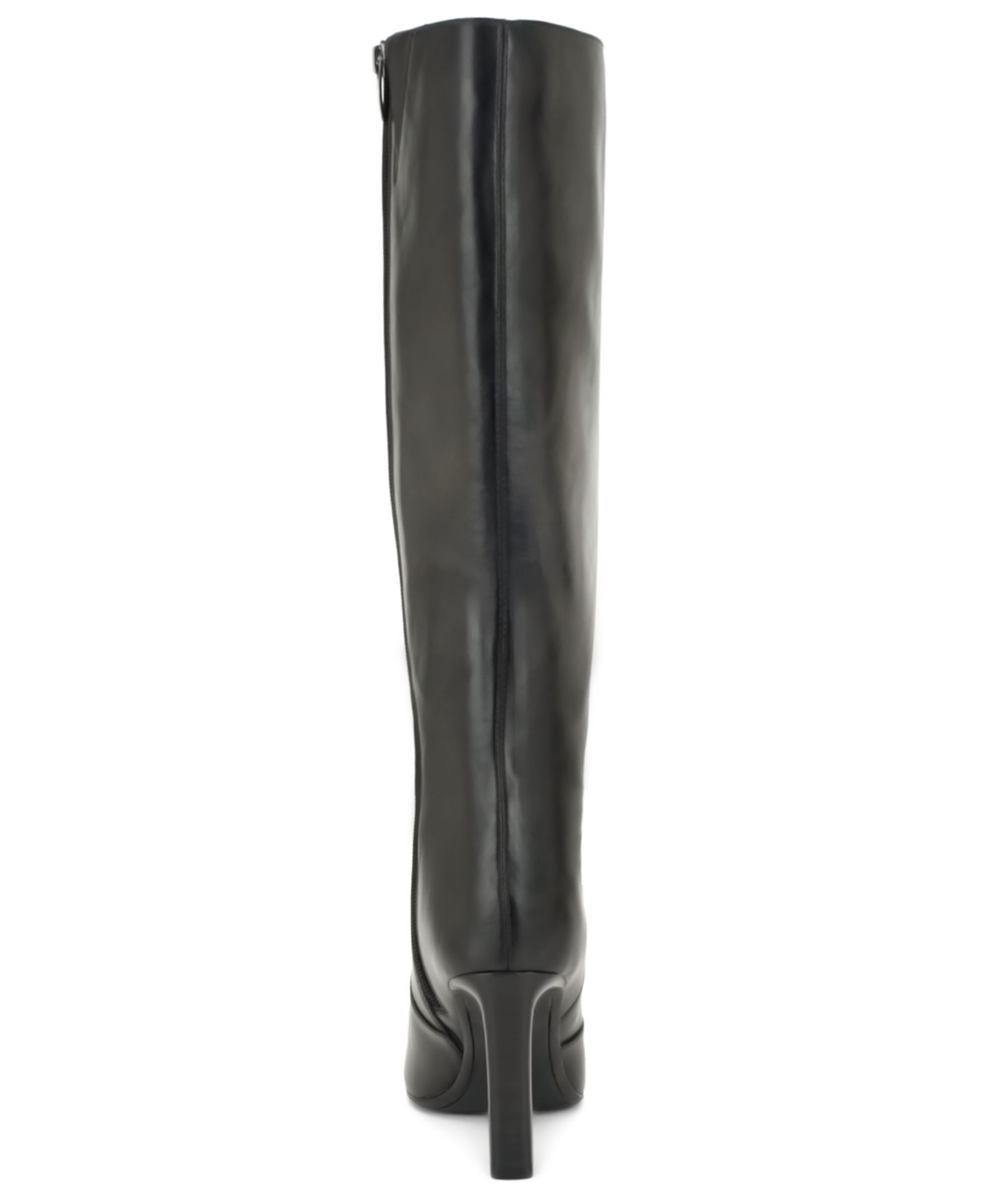 Женские ботинки Nine West Hover Tall Leather Square Toe Dress Boots, цвет: Чёрный кожаный — фото 3
