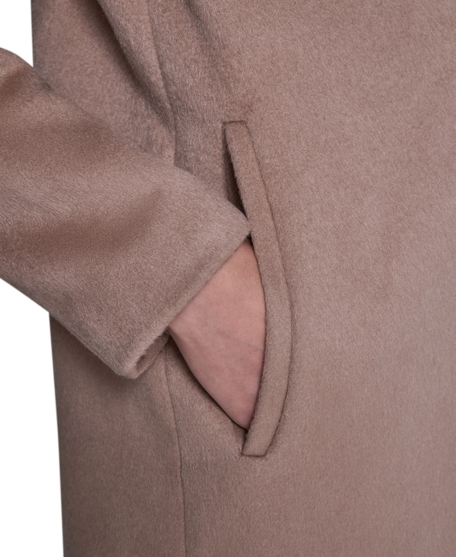 Women's Wool-Blend Faux-Fur-Collar Coat